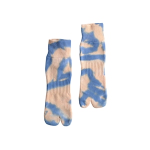 Tie Dye Ankle Socks(Orange × Blue)