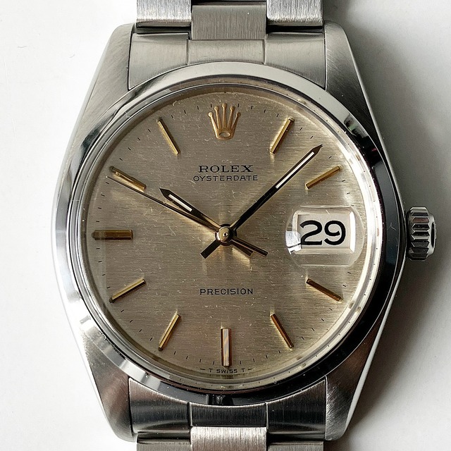 Rolex Oyster Date 6694 (51*****) Silver Mosaic with Gold indices