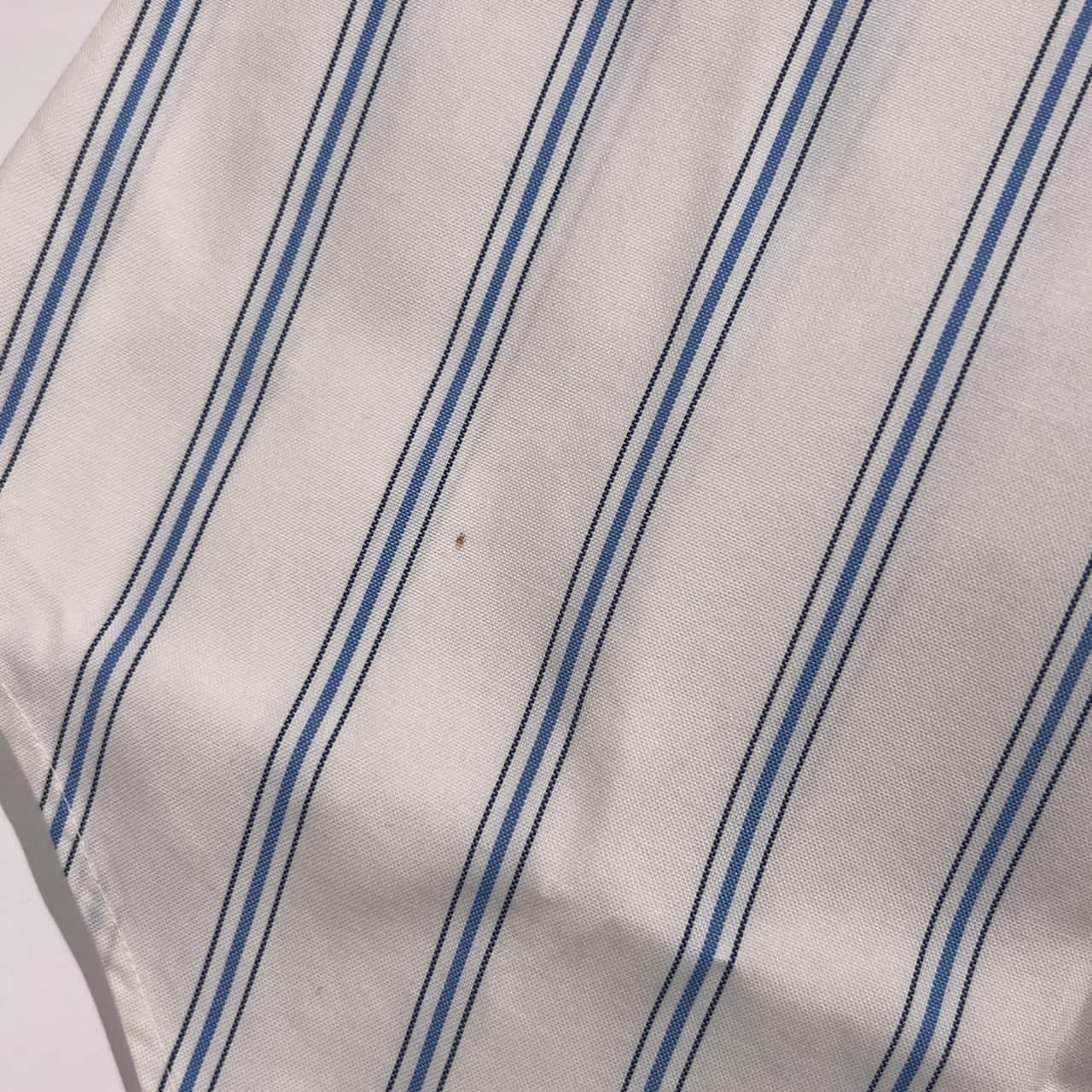 90s 00s Polo by Ralph Lauren ポロ ラルフローレン ESTATE ストライプ 長袖 ワイシャツ ドレスシャツ 41-82 /ホワイト×ブルー系 メンズ ビンテージ