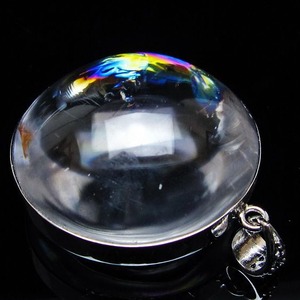 アイリスクォーツ 水晶 ペンダント 虹入り 一点物 メール便可 [M便 1/20] 112-12425