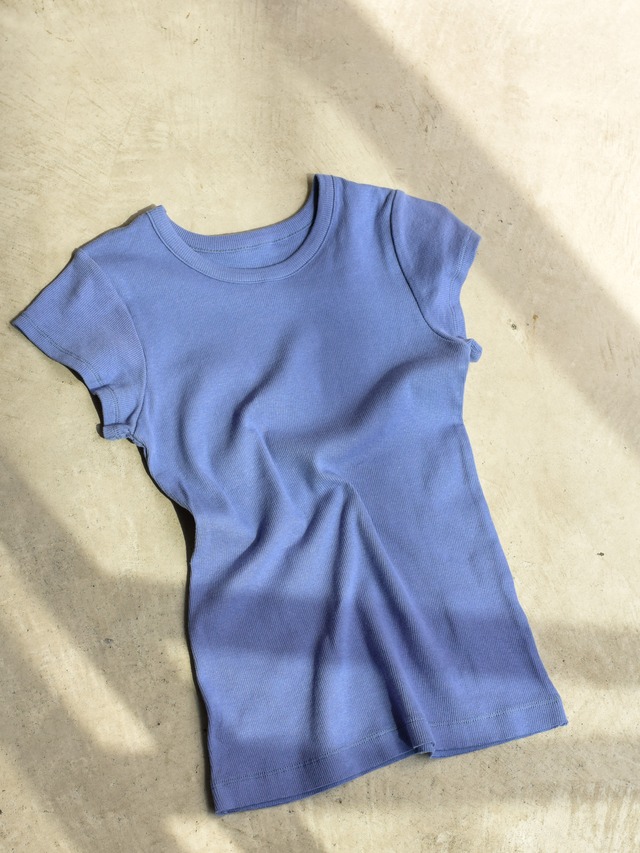 minimal rib tee（iris）