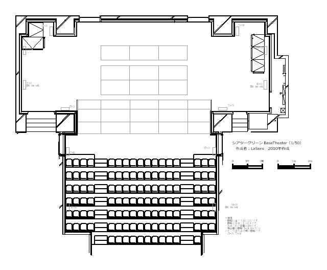 劇場図面2D版 シアターグリーン BIG TREE THEATER