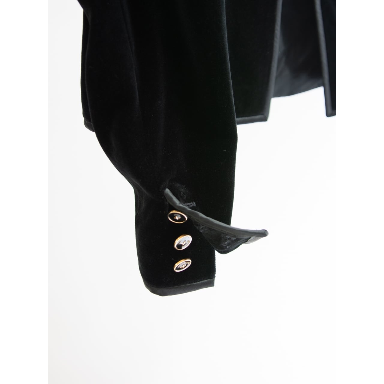 【Louis Feraud PARIS】Made in W.Germany 100% Cotton Velvet Collarless Jacket（ルイ フェロー 西ドイツ製 コットンベルベット ノーカラージャケット）