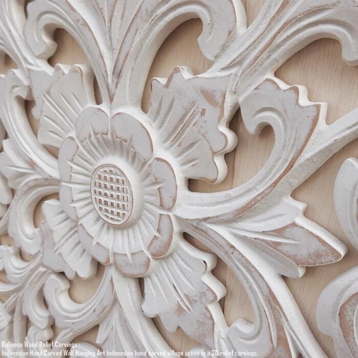 レリーフ 40cmx40cm 四角 WW ホワイトウォッシュ アートパネル 木彫り