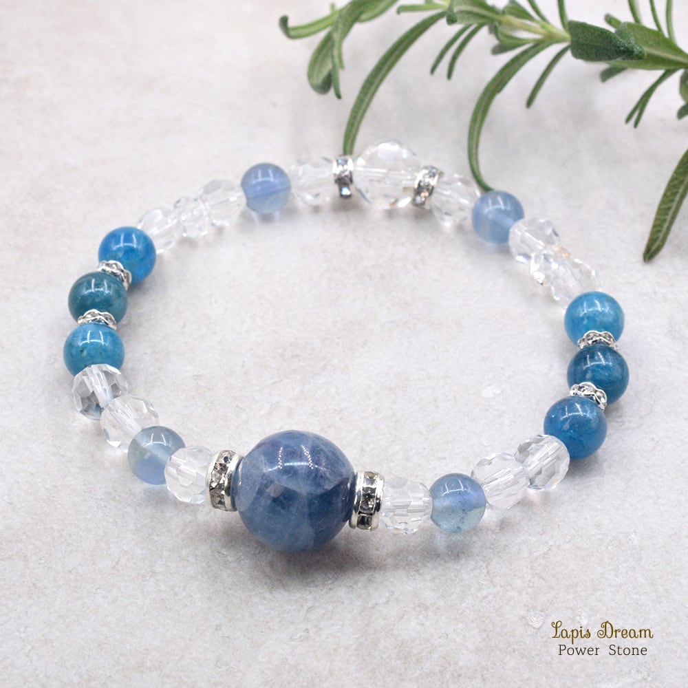 人間関係がスムーズになるお守り | フローライトとアパタイトのパワーストーン ブレスレット