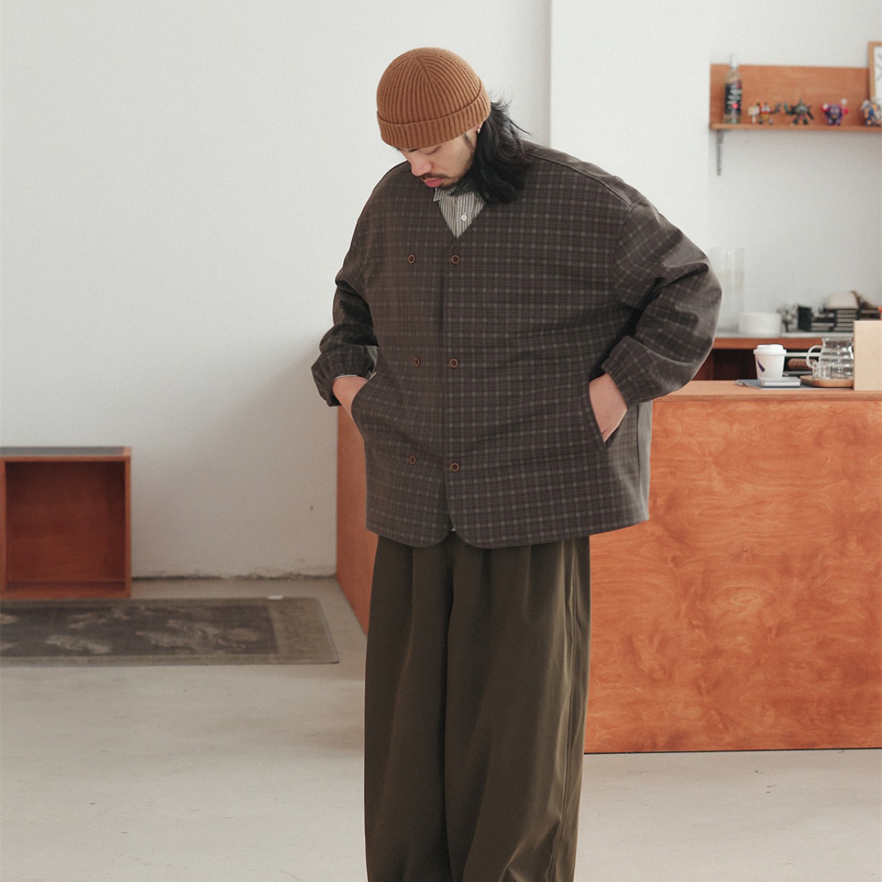 ダブルボタン チェックジャケット A2028 - 15