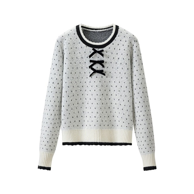 Petit ribbon dot knit　M1763