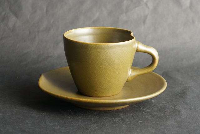 苗代川　そば釉　珈琲碗