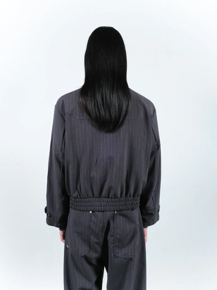 26SS】JieDa STRIPE ZIP JACKET(GRAY) JIE-26S-JK01 | IAAAM ONLINE STORE