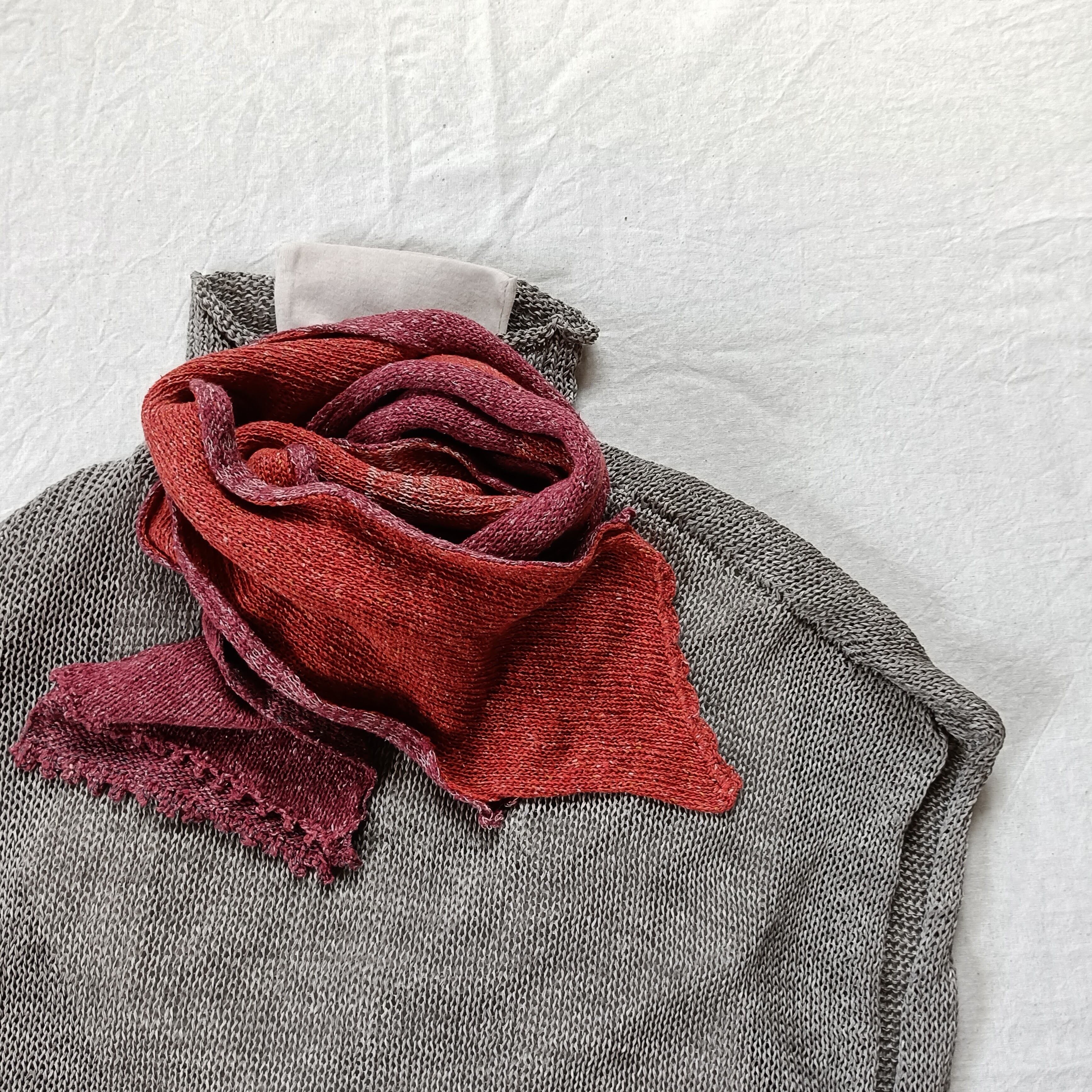 Lisette リゼッタ　モヘア　シルク　ストール　ピンクレッド Lisette リゼッタ モヘア シルク ストール ピンクレッド LISETTE