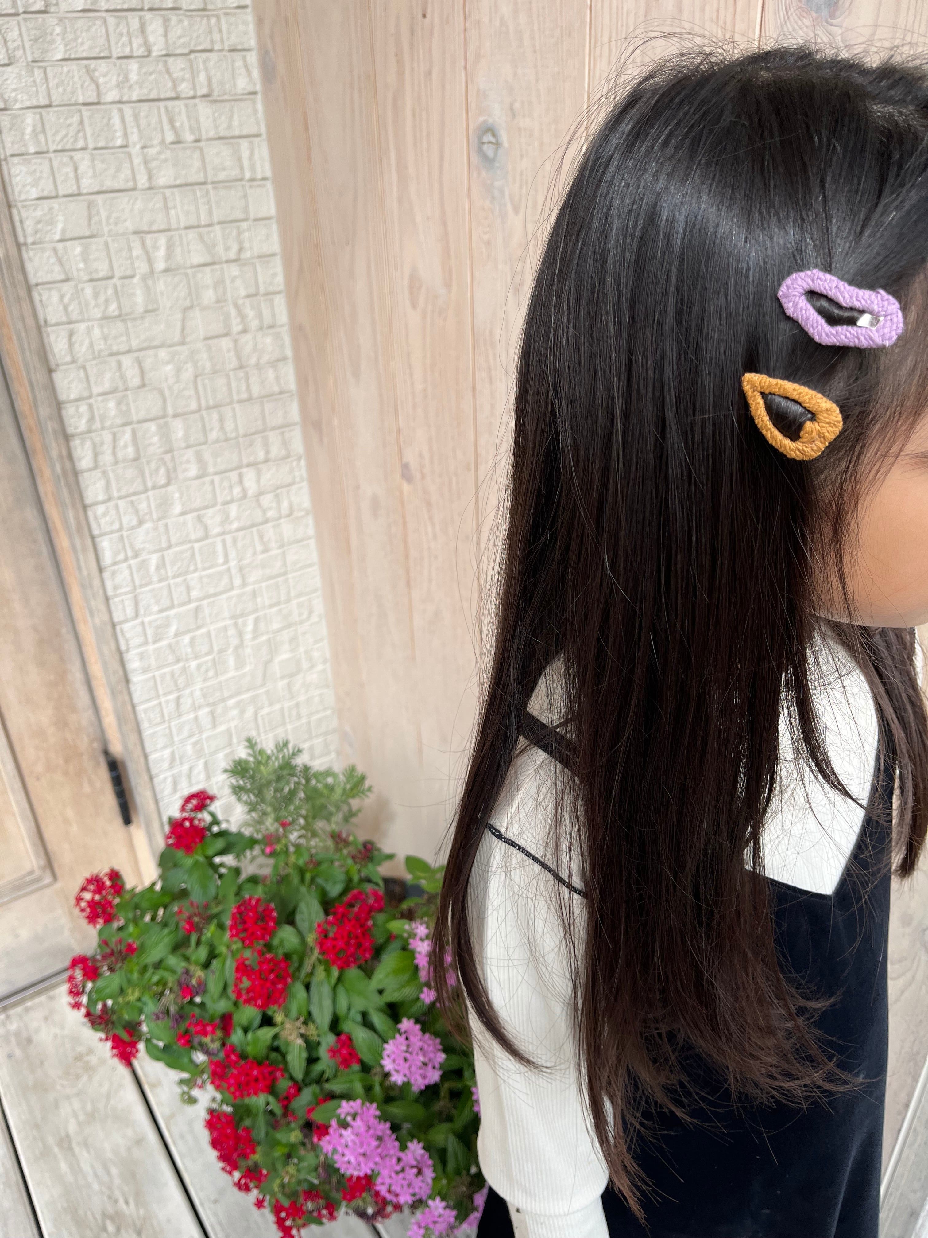 knit heart パッチンピン -ミニハート/縦- 2個セット | Pay ID