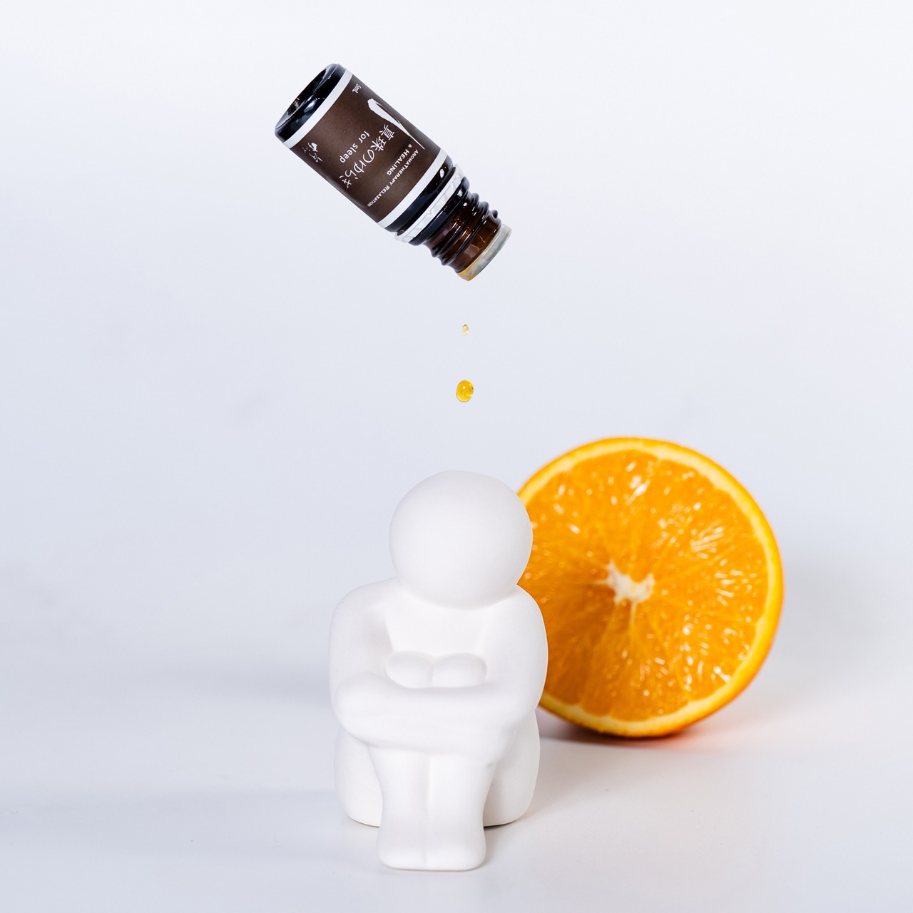 真珠のゆらぎ アロマオイル＆人型ディフューザーセット 5ml｜伊勢志摩イメージ 100%天然精油 三重県産ひのき配合｜AEAJ認定セラピスト調香 ギフトにも