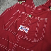LIBERTY wide flare silhouette overall red