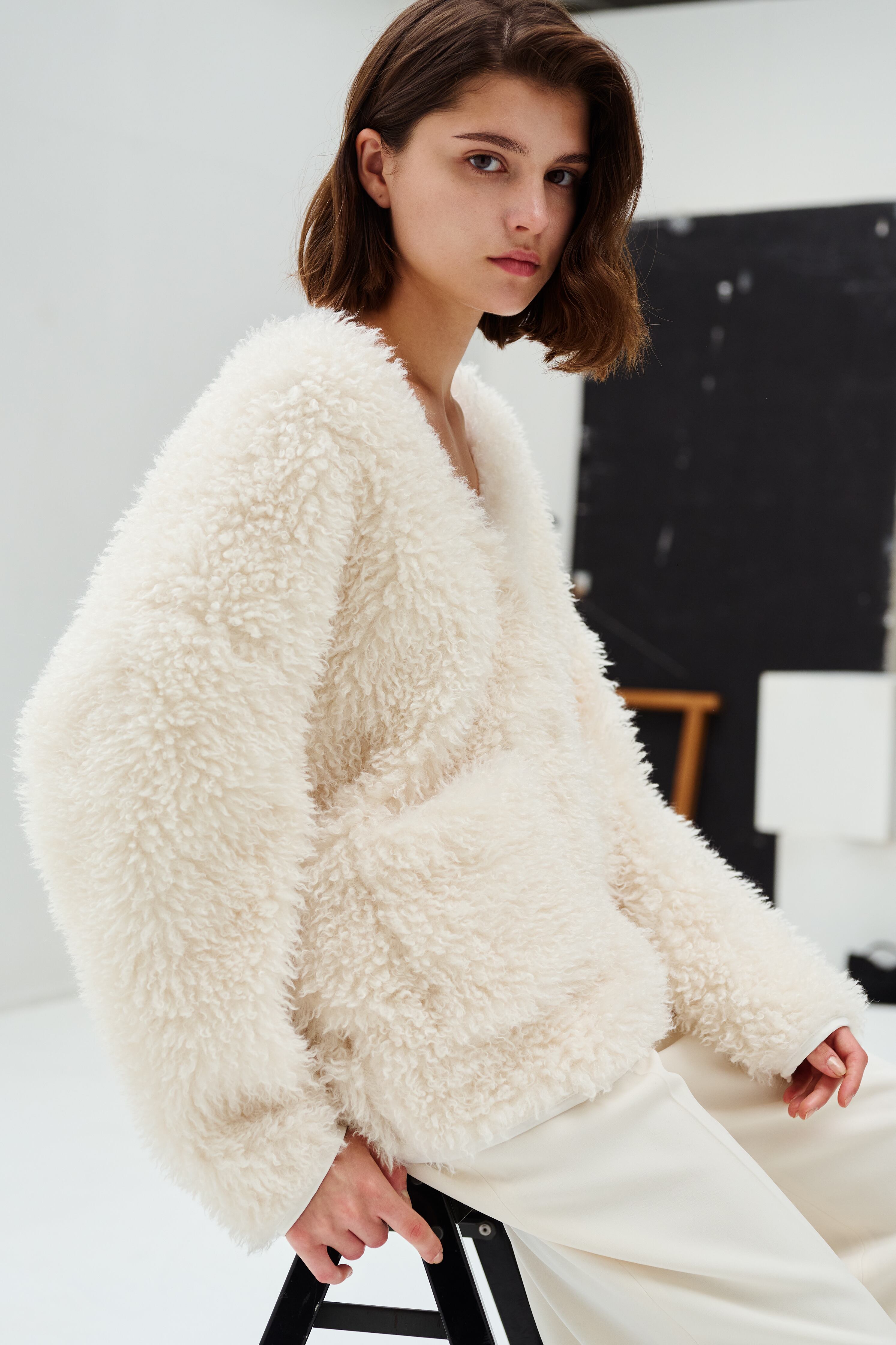 AMAIL Poodle coat アマイル　プードルコート POODLE COAT WHITE | AMICA・kids
