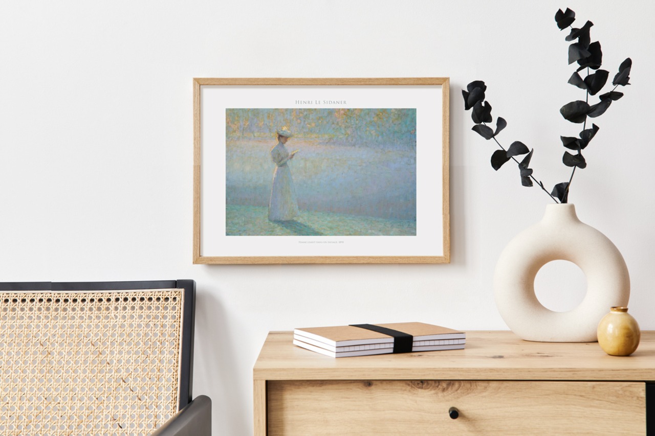 アンリ・ル・シダネル 風景の中で読書する女性 アートポスター 名画 絵画 ポスター アートパネル 特大 AP213 - 2