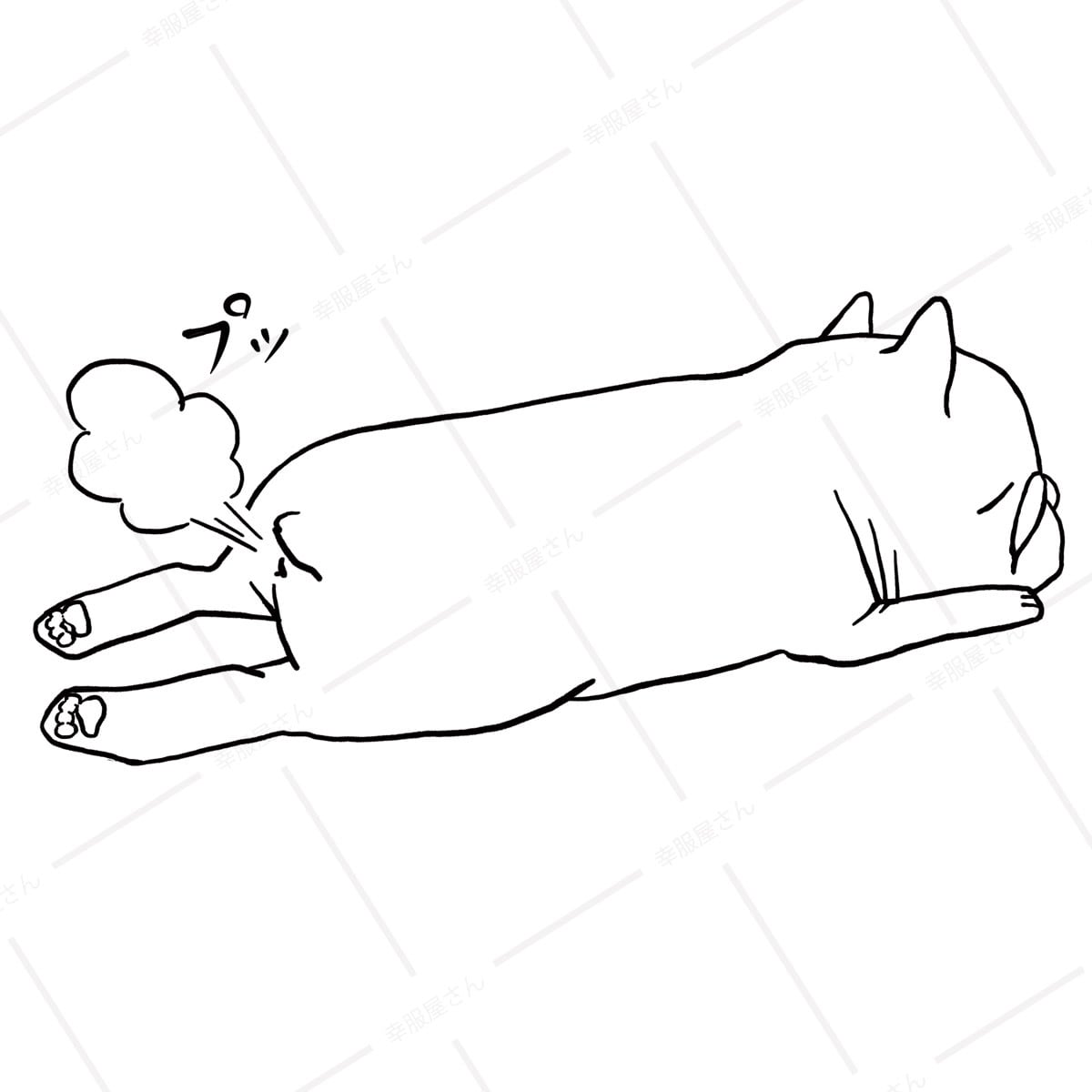 フレブル おならプー Tシャツ dog32 イラスト 犬 フレンチブルドッグ