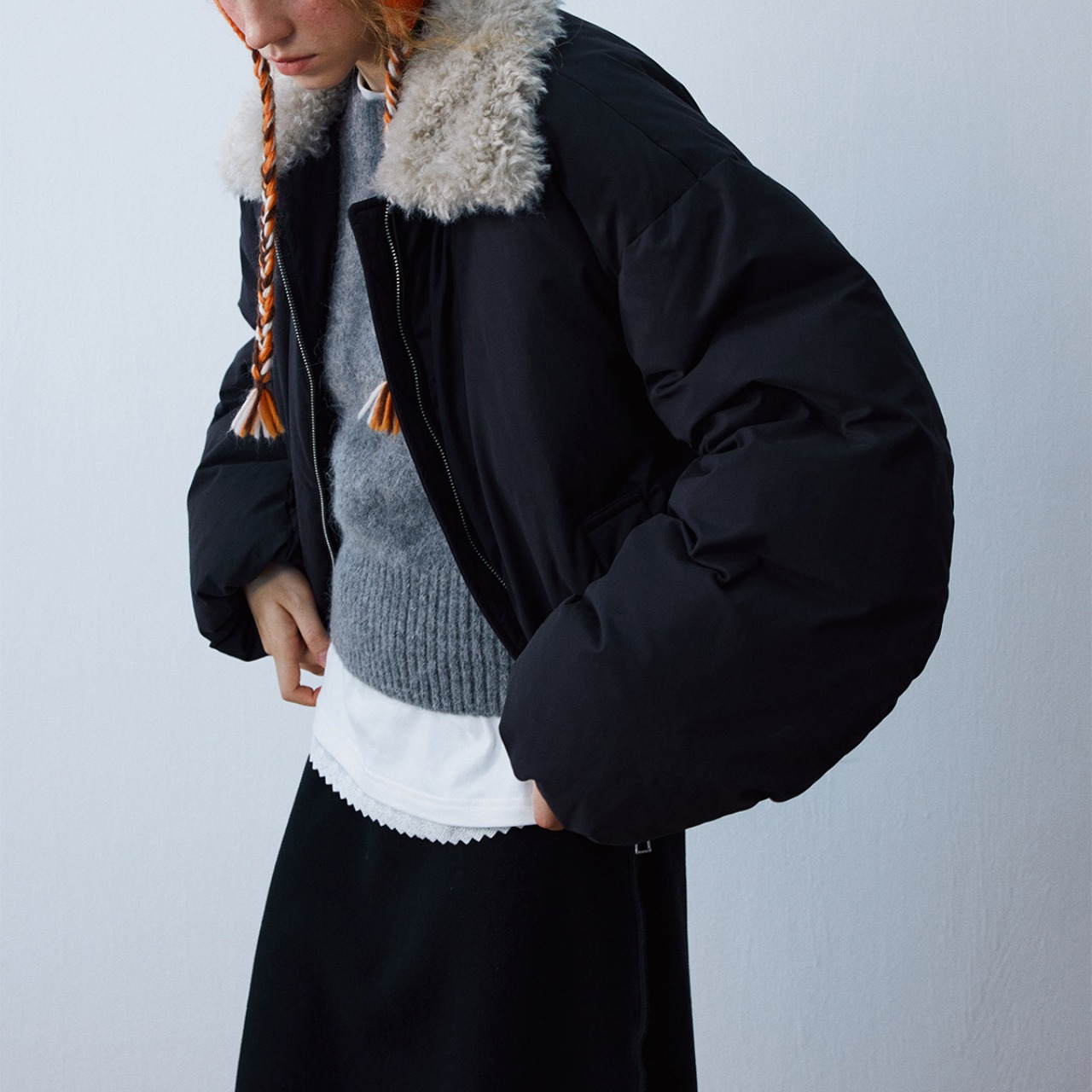 Fur Collar Down Jacket T3943