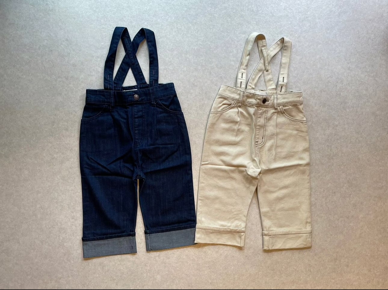 【&pal】roll-up wide salopette/2color