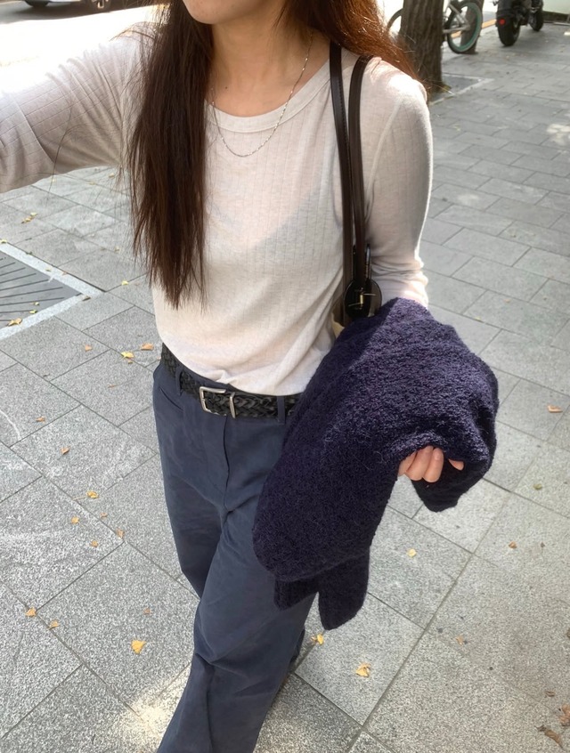 (予約) taffeta / Wool ribbed tee 4color