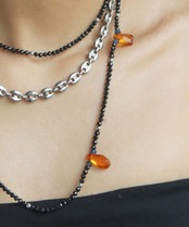 アンバーロングネックレス/025026