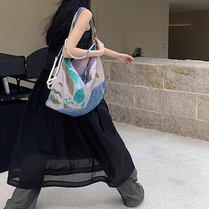 strap big print bag <b100328>