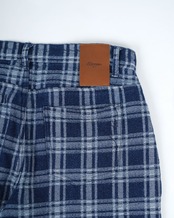 【#Re:room】CHECK DENIM WIDE PANTS［REP331］