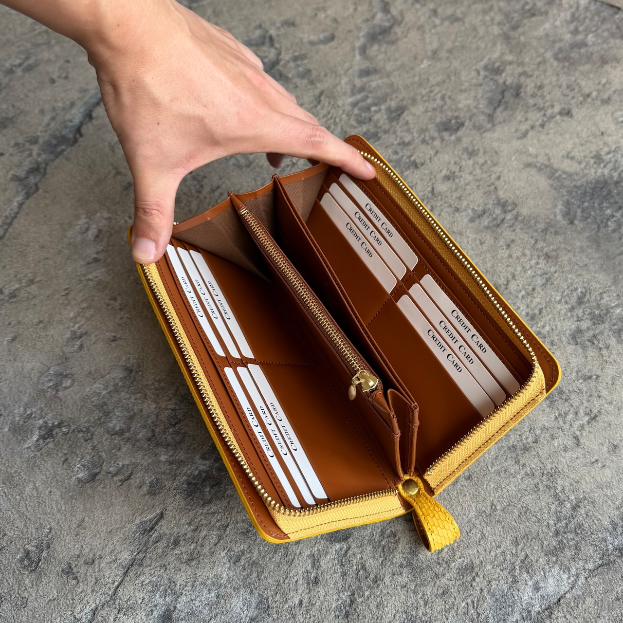 【限定商品】ウォレット ラウンドジップ マットパイソン