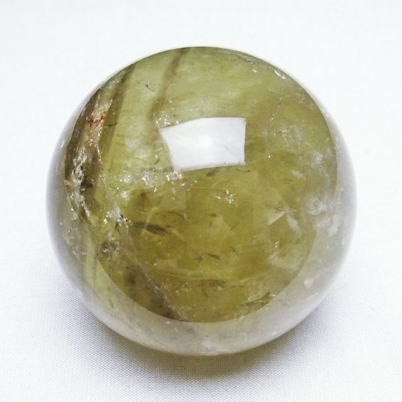 シトリンクォーツ 丸玉 虹入り ファントム 70mm シトリン スフィア 一点物 151-5512