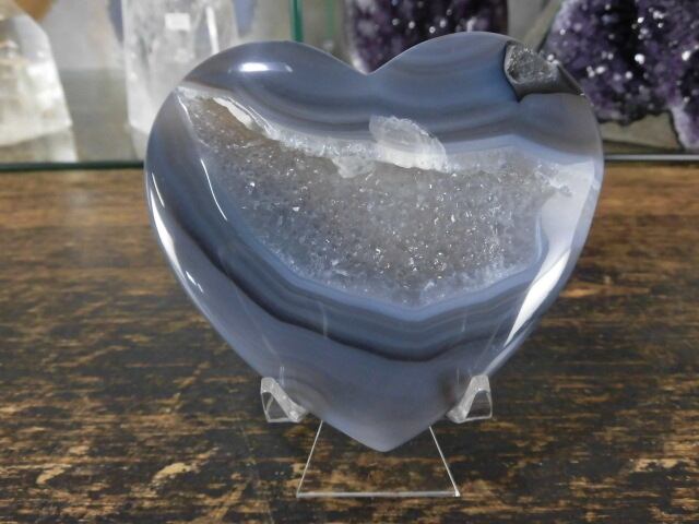 【瑪瑙カービング】　ハート瑪瑙　no.9