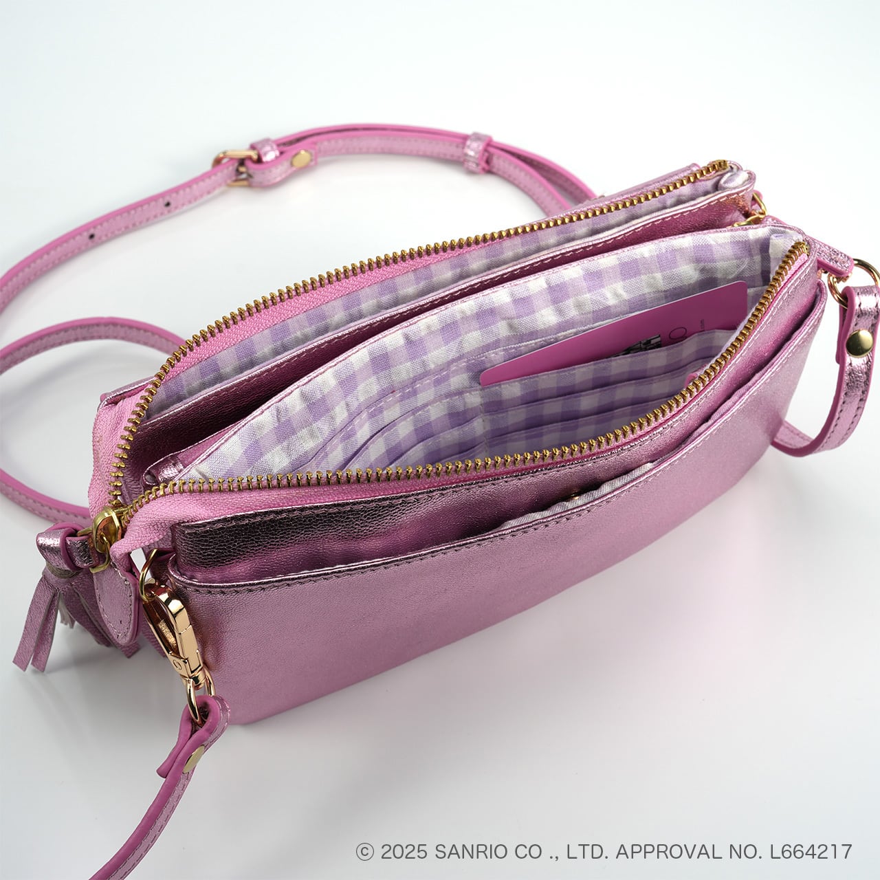 お財布ポシェット Sanrio characters / Carnival Dream (Metallic Pink