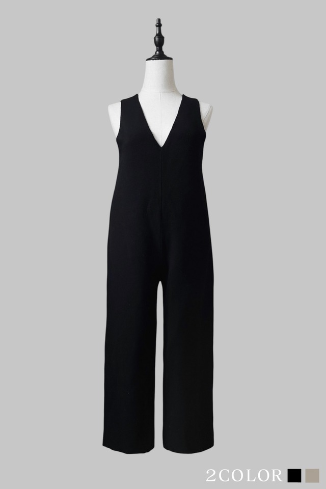 【低身長〜平均身長】バイFACEニットオールインワン