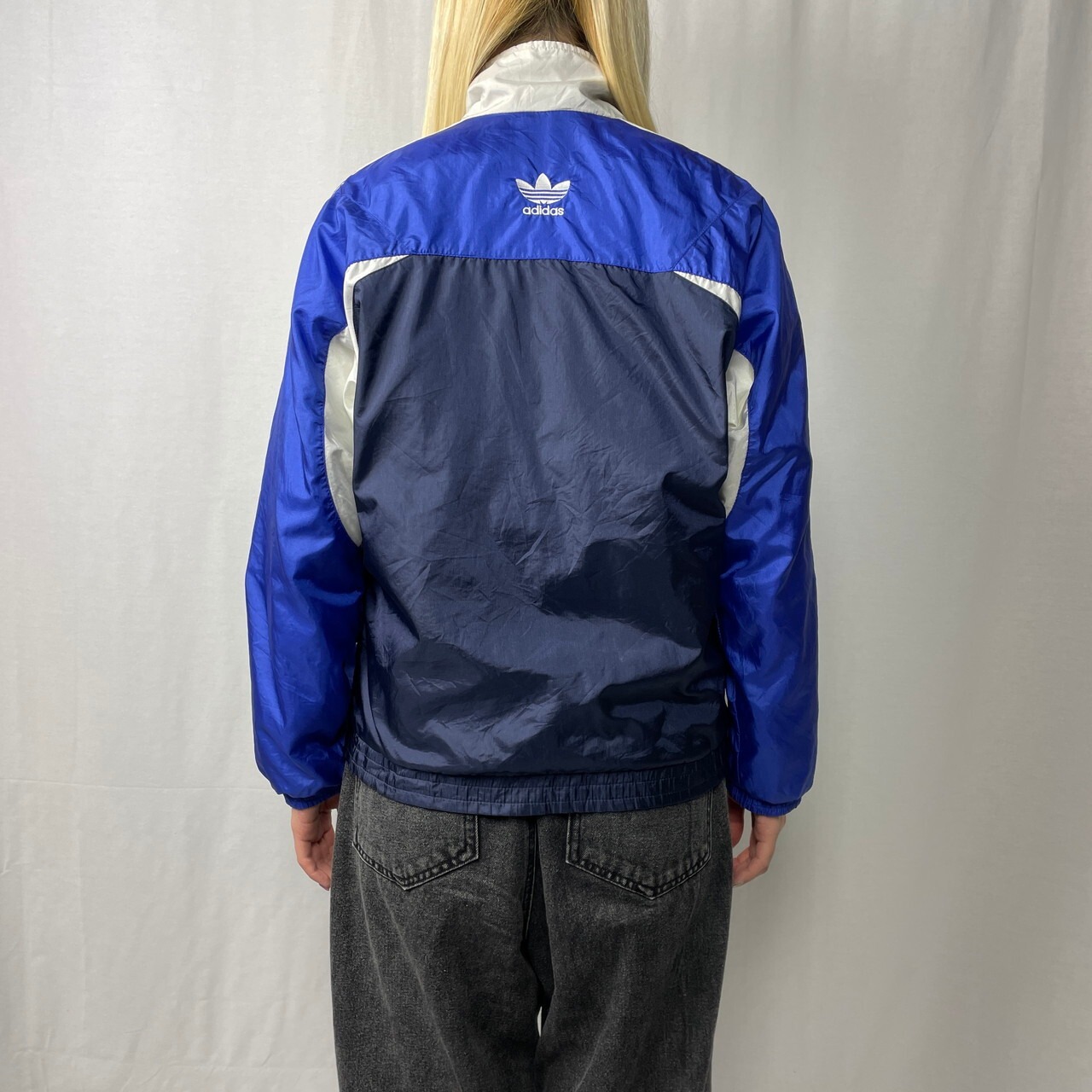 80年代 adidas アディダス ナイロン トラックジャケット メンズS相当 