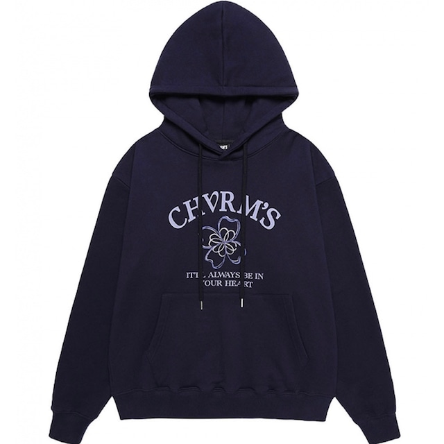 [CHARM’S] Eunha lilac hoodie Navy 正規品 韓国ブランド 韓国ファッション パーカー