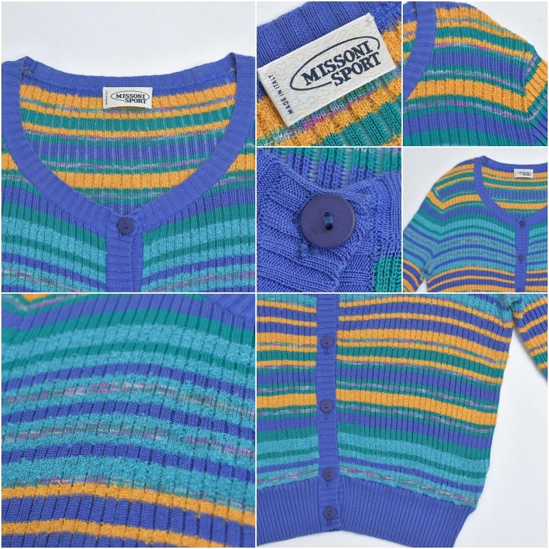 極美品＊MISSONI イタリア製 オレンジタグ 花柄 44 ニットジャケット 