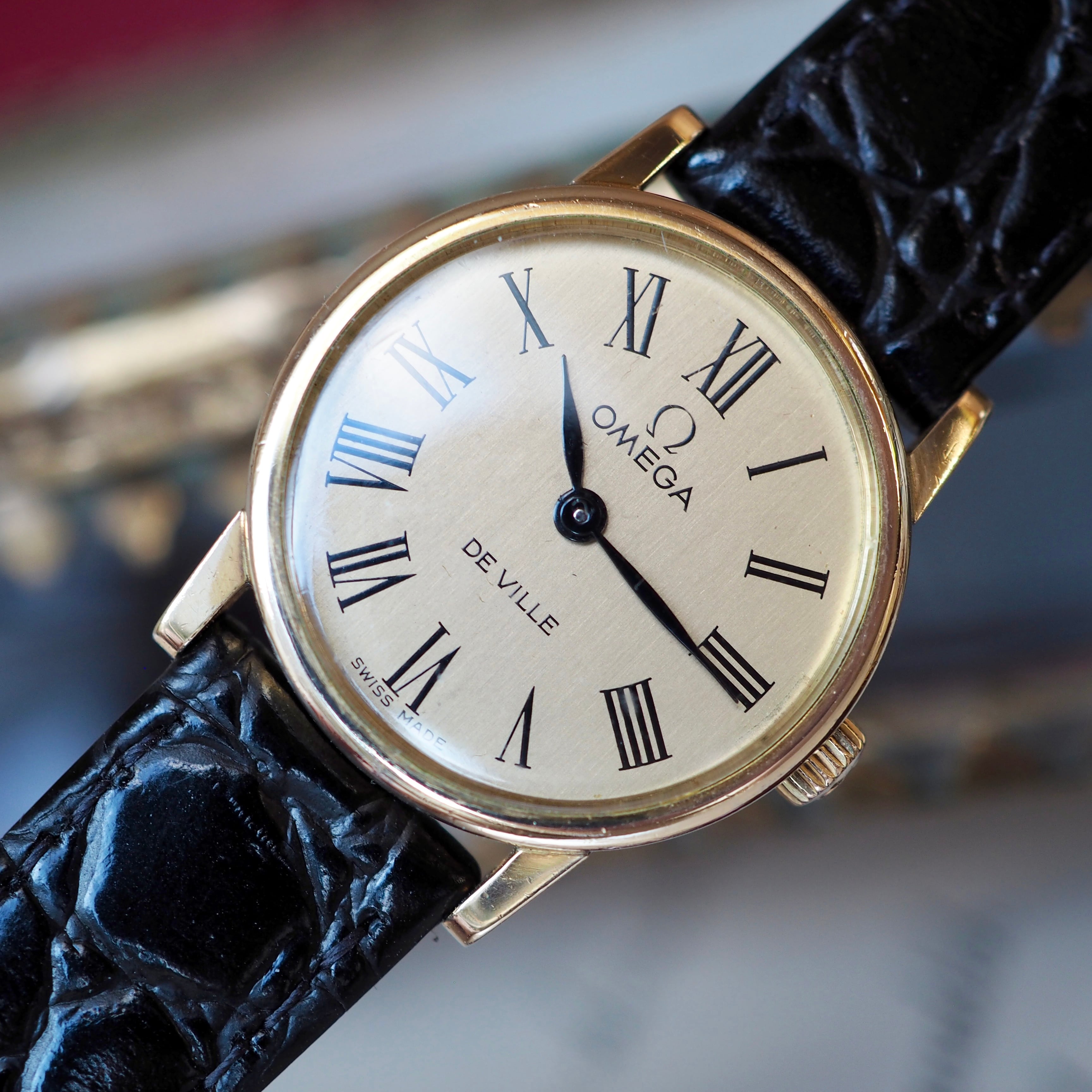 正規品 良品】オメガ 腕時計 デビル ゴールド レディース 折りこん  