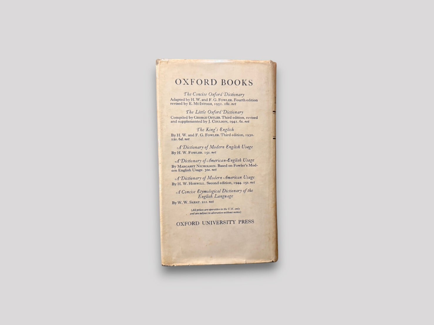 SG198】【REPRINT】The Pocket Oxford Dictionary of Current English