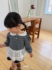 韓国子供服 / BANANA J / 26Autumn / プエラ 襟付きTシャツ / 秋服 / キッズ *XS~JS*