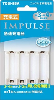 東芝 急速充電器 ニッケル水素電池単3形単4形1~4本充電対応 TNHC-34SMC