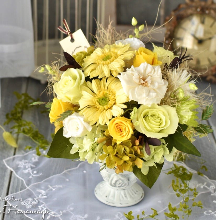 ブリザーブドフラワー　花束　お祝い　お見舞い　プレゼント　花　和風　陶器