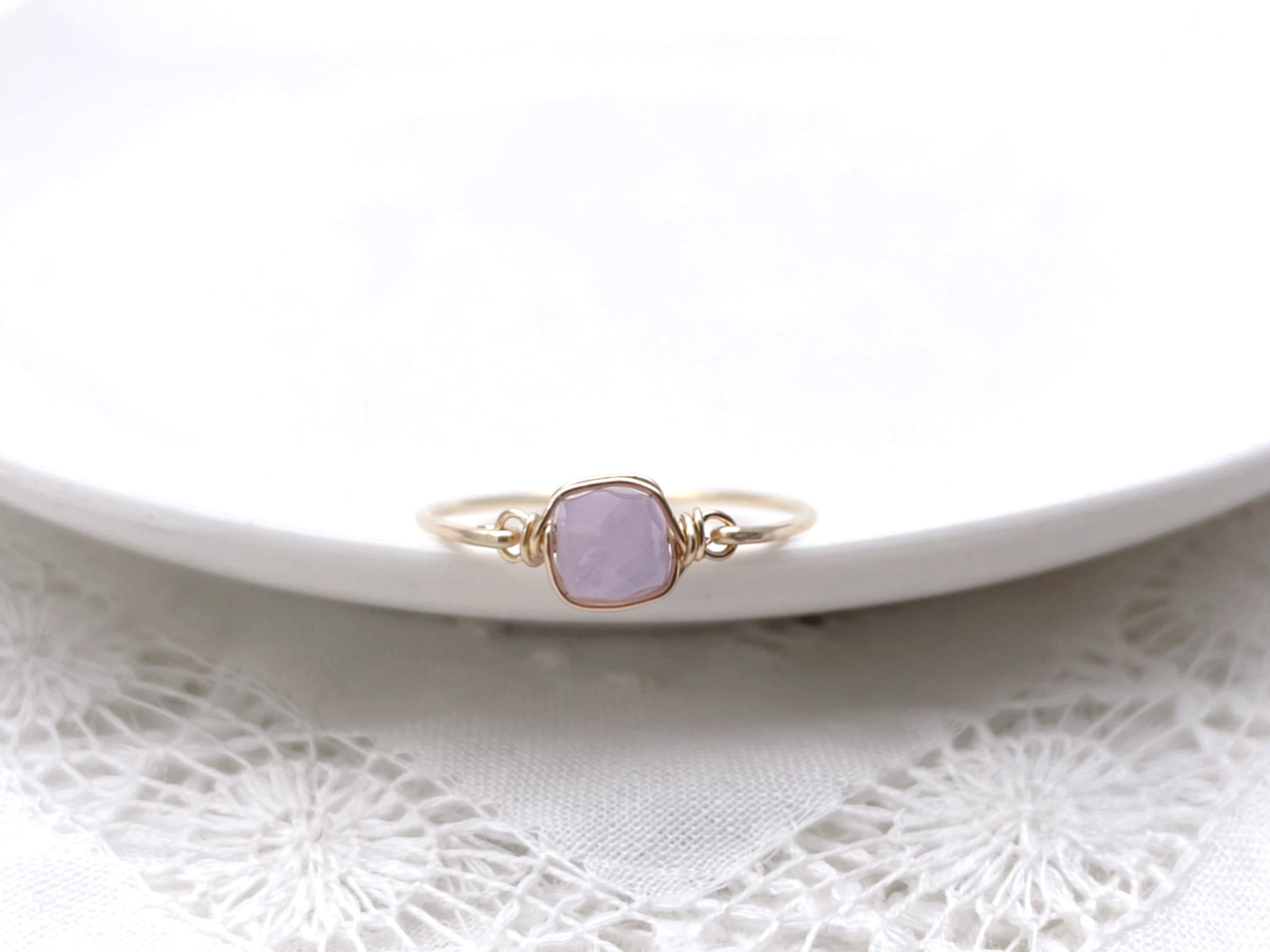 ラベンダーアメジストの指輪