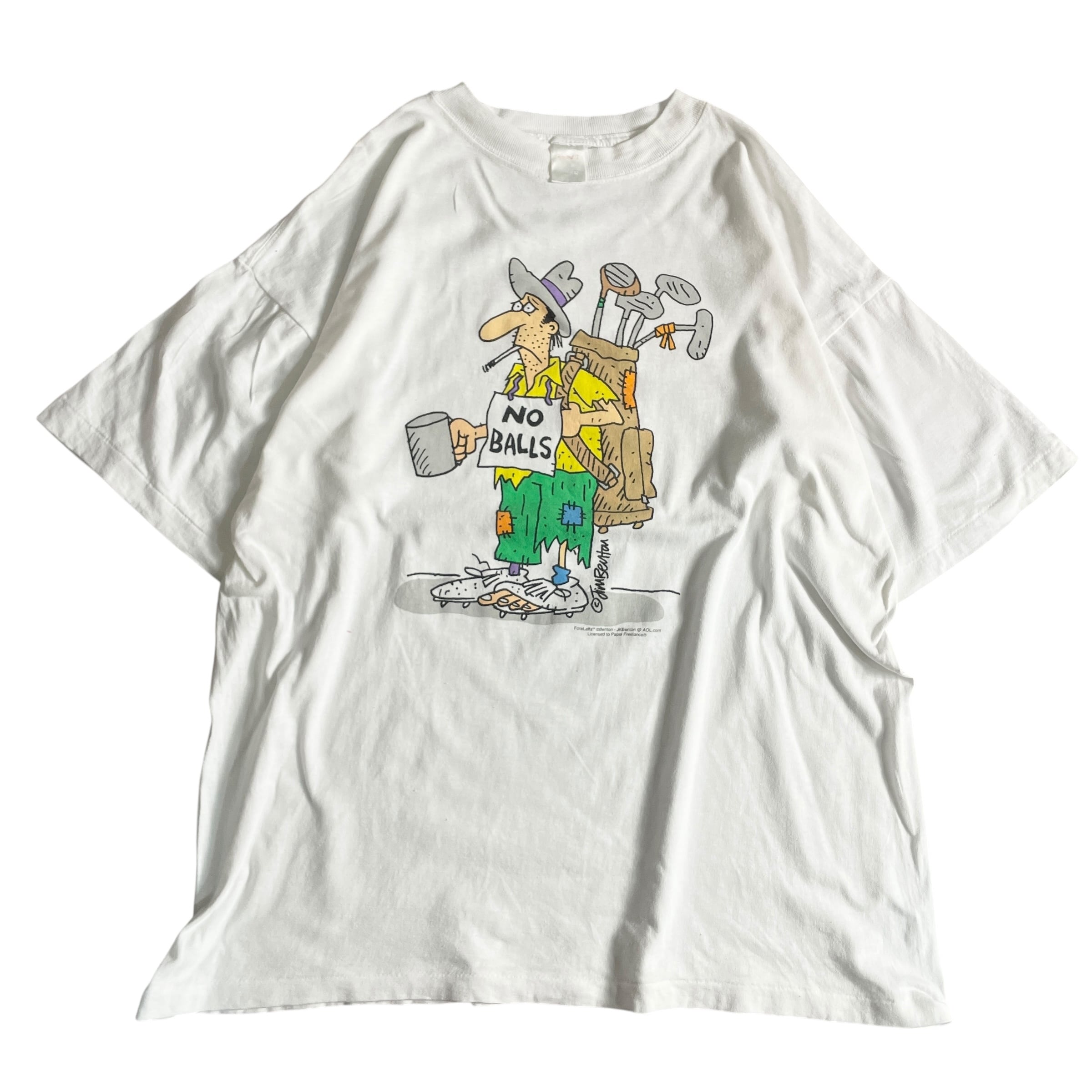 90s USA製 No Balls art おじさん vintage Tシャツ