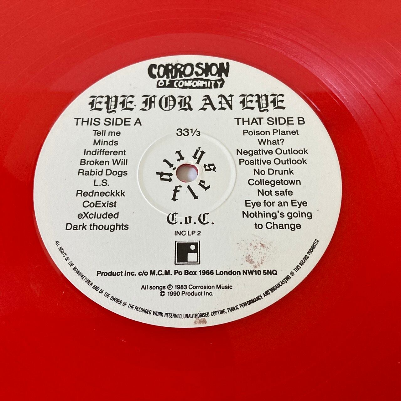 Corrosion Of Conformity / Eye For An Eye [INC LP 2] - 画像3