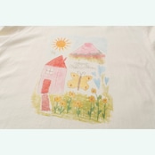 物語の世界へ訪れた かぎ針編みカラーのルーズTシャツ 《Y0252》