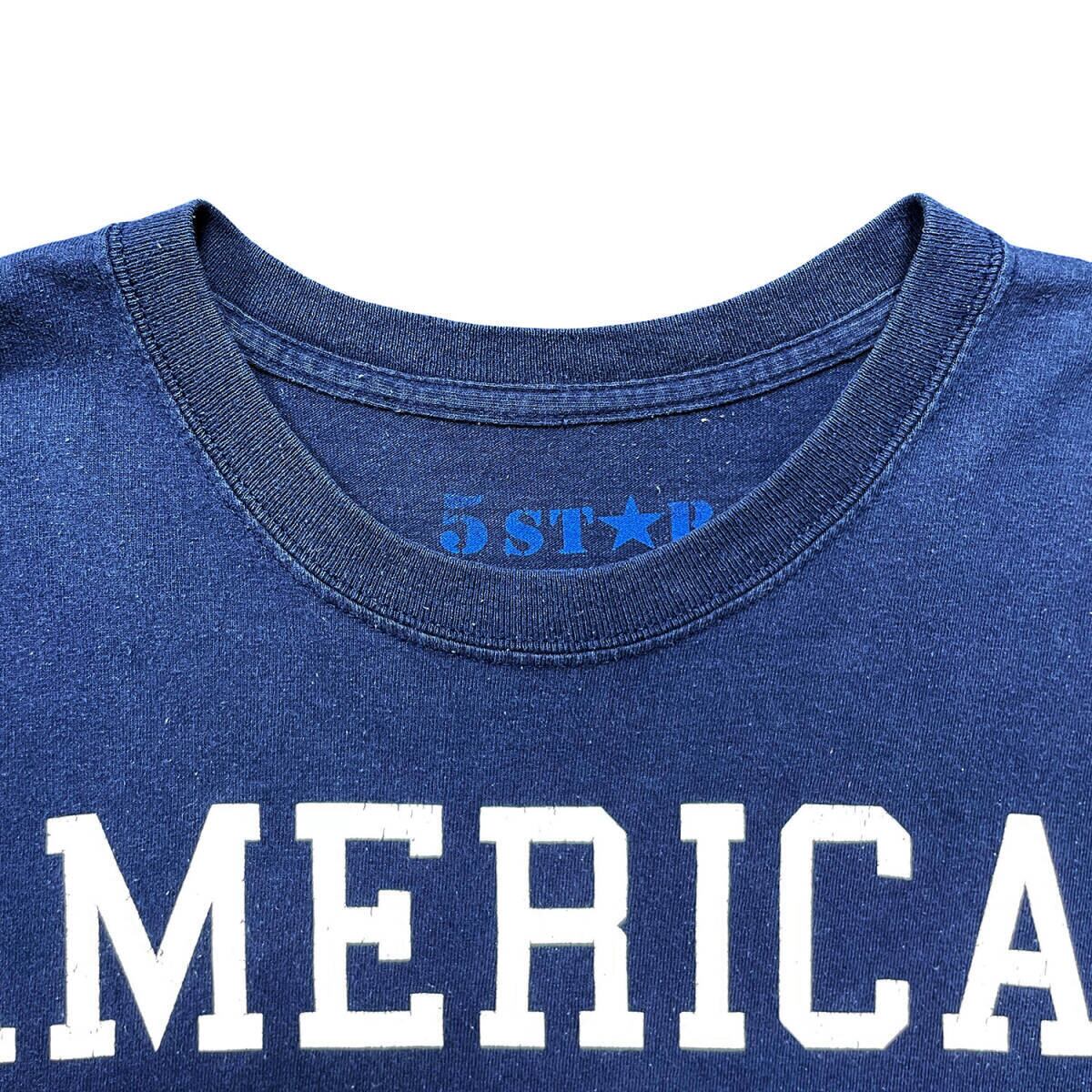 USA 古着 5 STAR イーグル 星条旗 Tシャツ プリント AMERICA LAND OF