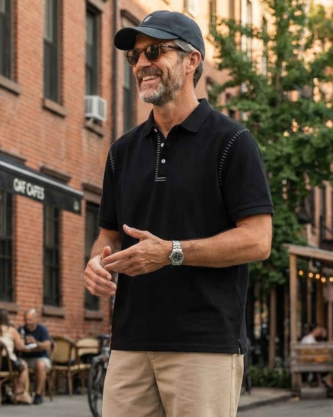 クリーンライン ステッチポロシャツ 2色 A0293