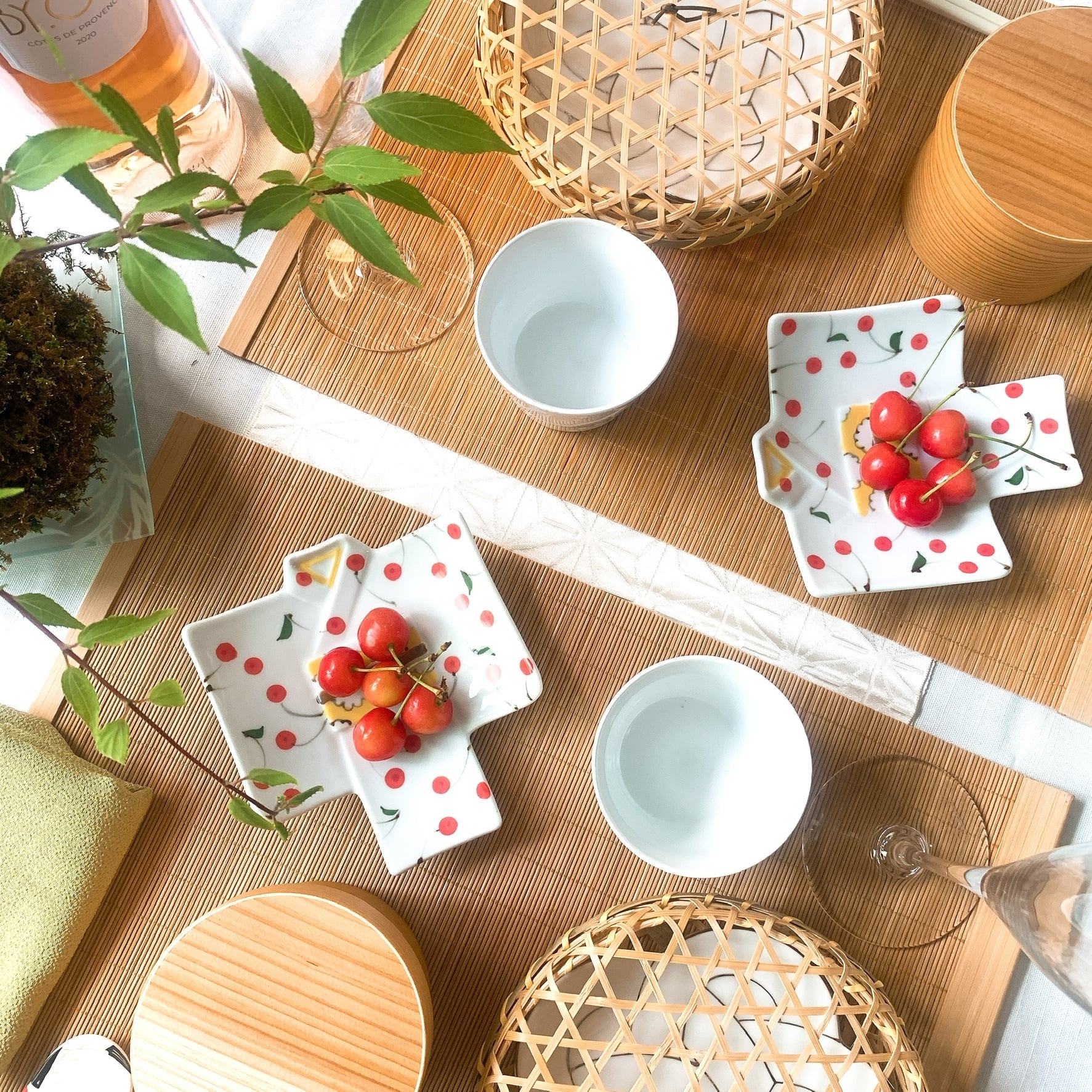 さくらんぼ 着物銘々皿 | Floraison Table フロレゾンテーブル
