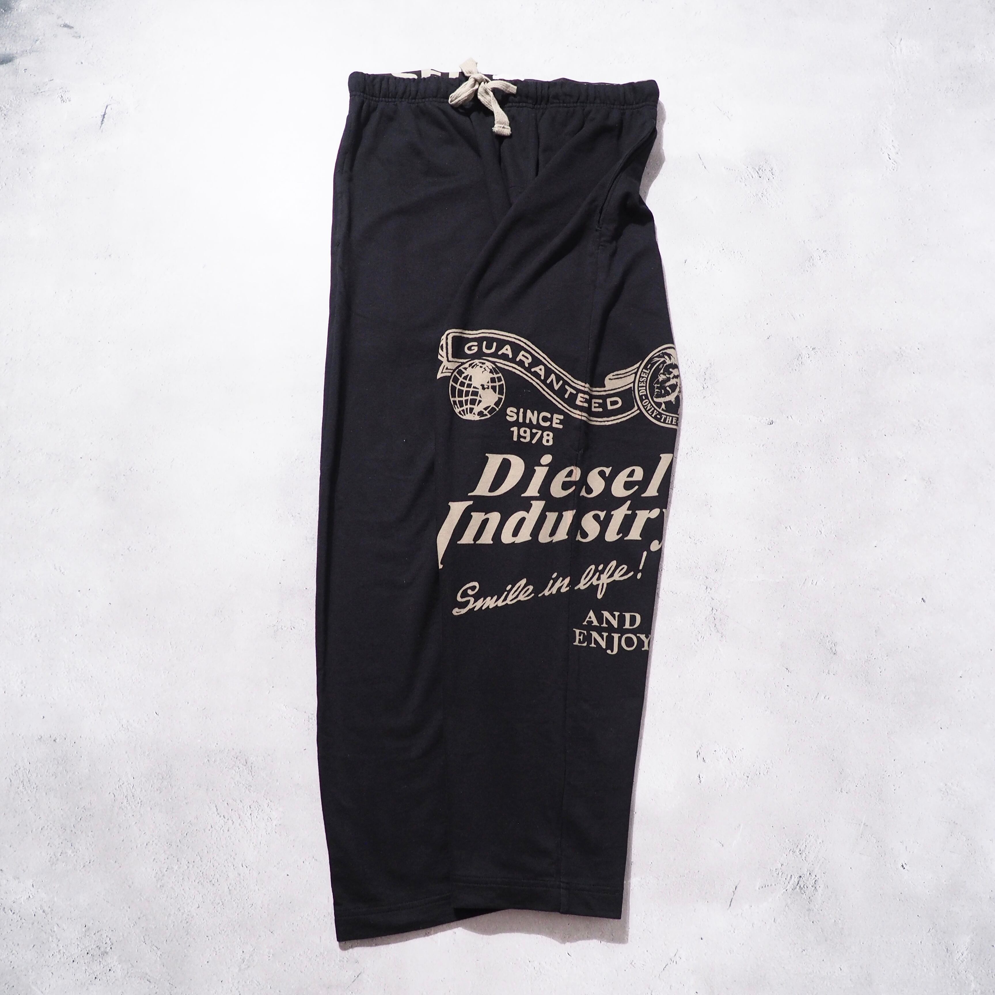” DIESEL ” Graphic logo printed wide Sweat pants