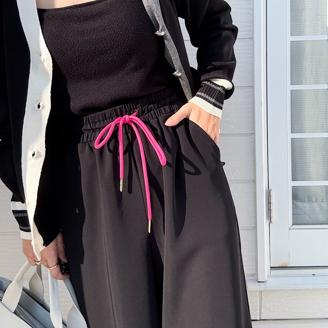 ウエストギャザーワイドパンツ