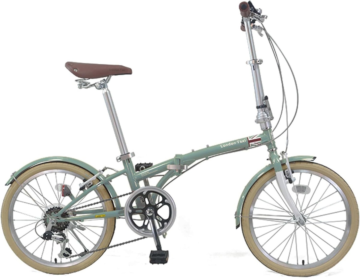 折りたたみ自転車 20インチ スチール シマノ製 6段変速 スタンド付き 