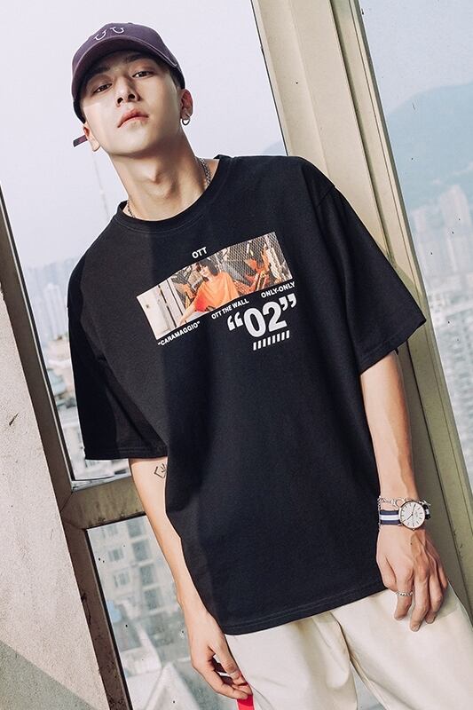 全3色 Tシャツ カットソー プリント カジュアル シンプル